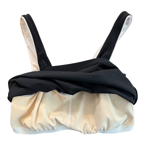✨ EUC ATHLETA Women’s Black Transcend Tipped V Crop Bra A-C | Size M - Picture 4 of 5